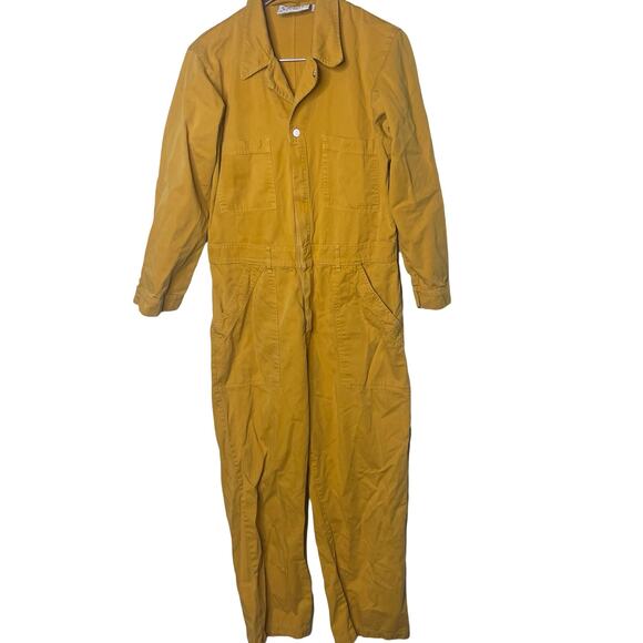 BIG BUD PRESS Pants - Big Bud Press Long Sleeve Everyday Jumpsuit Spicy Mustard Yellow sz L